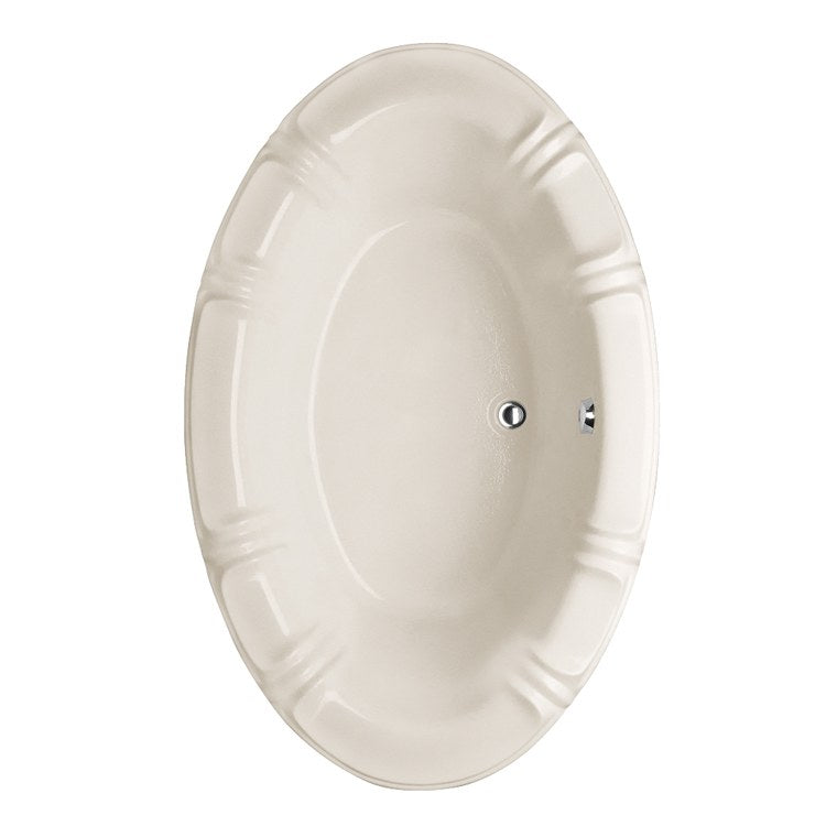 Air Tub Designer Collection Alyssa Drop-In Bone Oval 6-Jet Acrylic Bathtub - 66 x 42 x 19.75 Inches - Luxury Freestanding Soaking Tub for Spa-Like Relaxation in Master Bathroom