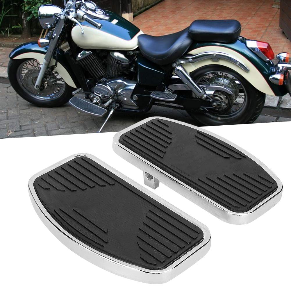 KIMISS Motorcycle Floorboards Front Footboard Rubber Insert Pedal Foot Peg Footrest for Honda Shadow ACE VT400/750 VT750DC Deluxe 1997-2003 - Durable Replacement for Comfortable Riding & Long Distance Touring