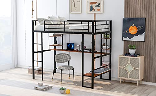 Brown Shelves+twin