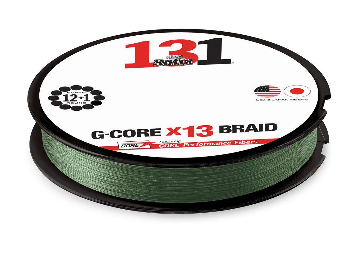 Sufix 131 G Core Braided Fishing Line - High Strength, Low Stretch, Smooth Casting for Saltwater & Freshwater Fishing | Ideal for Bass, Trout, Walleye & Offshore Angling