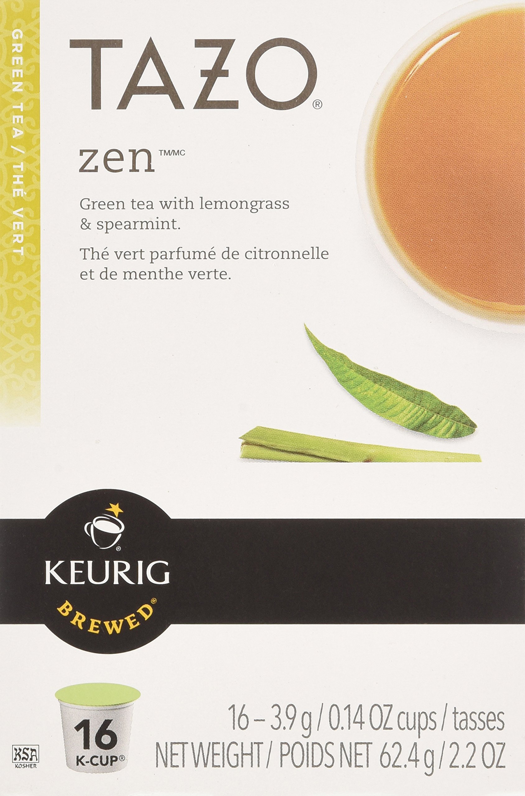 Starbucks Tazo Zen Tea K-Cups (48 Count) - Green Tea Blend with Lemongrass & Spearmint - Perfect for Home, Office & Relaxation