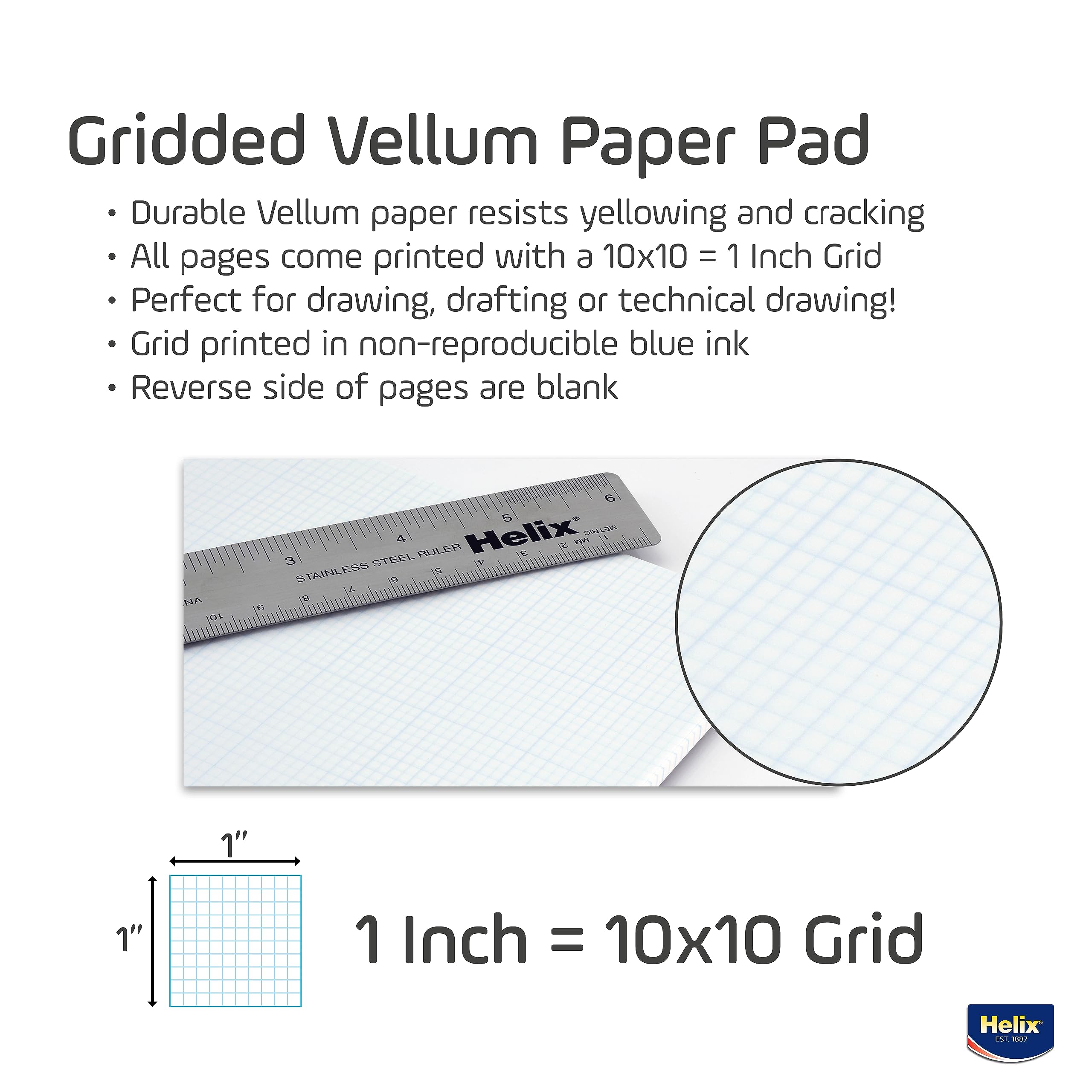 Premium Vellum Paper Pad - 50 Sheets of Translucent Tracing Paper for Artists, Designers & Crafters - Perfect for Sketching, Calligraphy & Scrapbooking