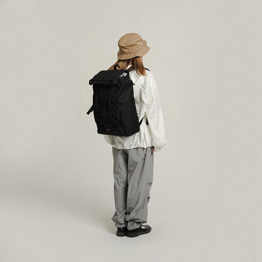 HELLOLULU Gio Utility Flap Backpack - Large Size in Charcoal Black | Stylish Durable Travel Backpack for Work, School & Outdoor Adventures
