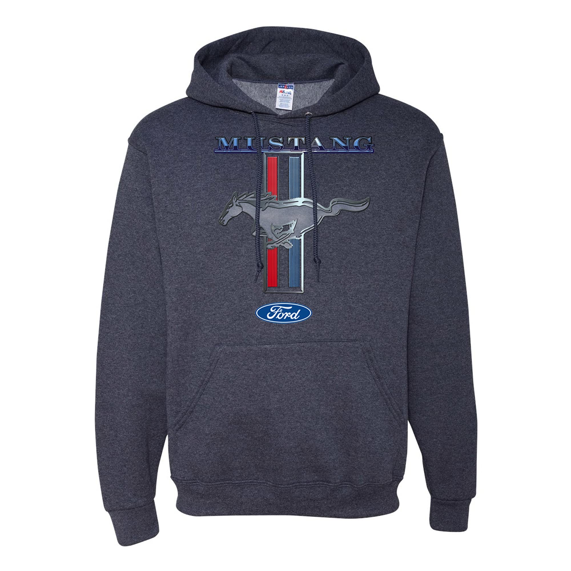 Official Licensed Ford Mustang Logo Men's Hoodie - Wild Custom Apparel for Car Enthusiasts & Casual Wear