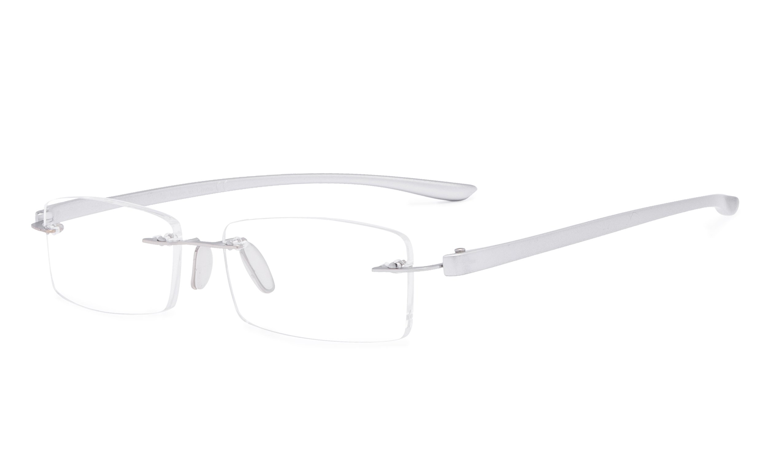 Eyekepper Small Lens Rimless Reading Glasses for Men & Women - Lightweight Comfort for Reading, Computer Use & Office Work