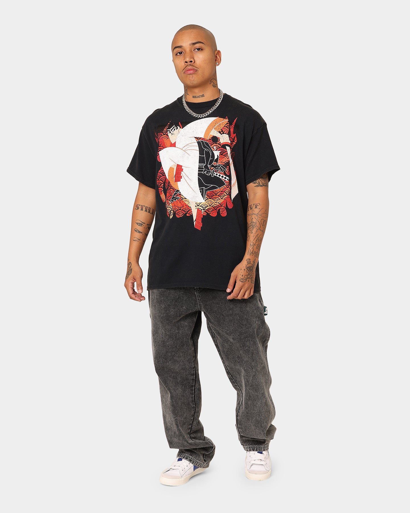 Vintage Samurai Jack T-Shirt Black - Retro Cartoon Graphic Tee for Men & Women - Perfect for Casual Wear, Cosplay, and Anime Fans