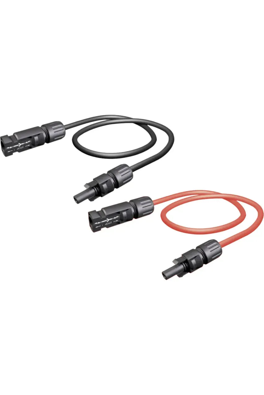 7ft 10 AWG Solar PV Wire - Black and Red 30 Amp Copper Cable for Solar Panel Systems, Off-Grid Installations, and Renewable Energy Projects