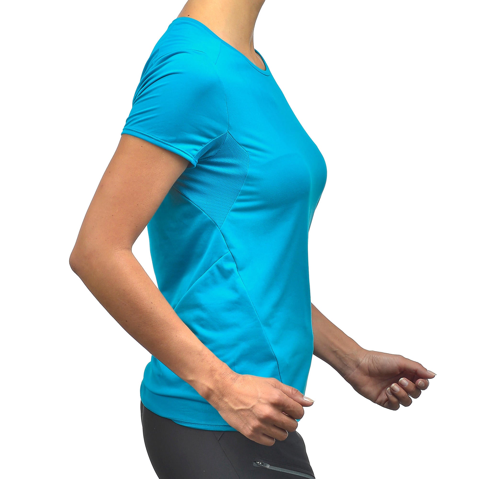 Quechua Women's MH100 Quick-Dry Hiking T-Shirt - Lightweight & Breathable for Outdoor Adventures & Travel
