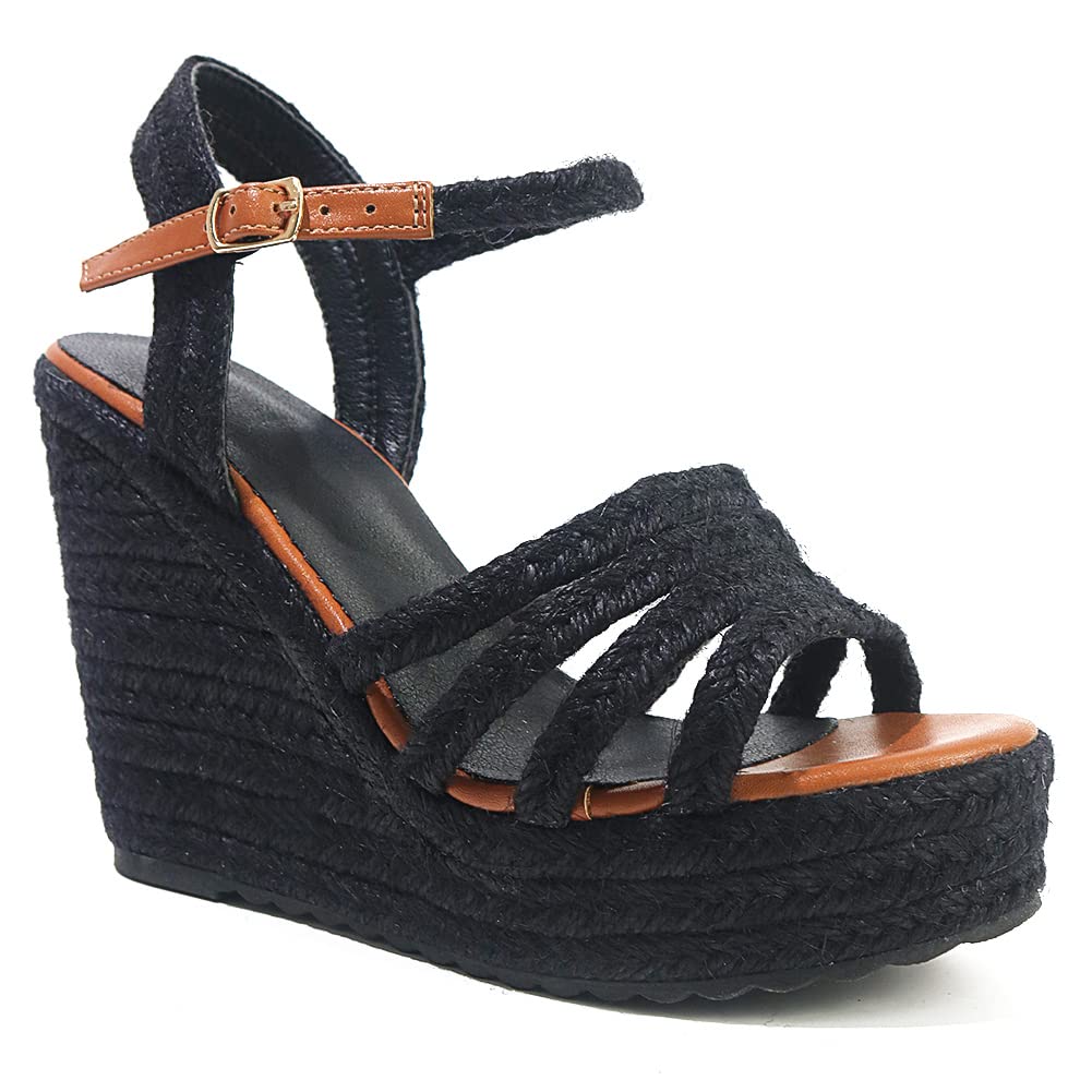 mikarka Women's Platform Ankle Strap Sandals - Open Toe Espadrille Wedge Shoes for Summer | Casual Beach, Vacation & Everyday Wear