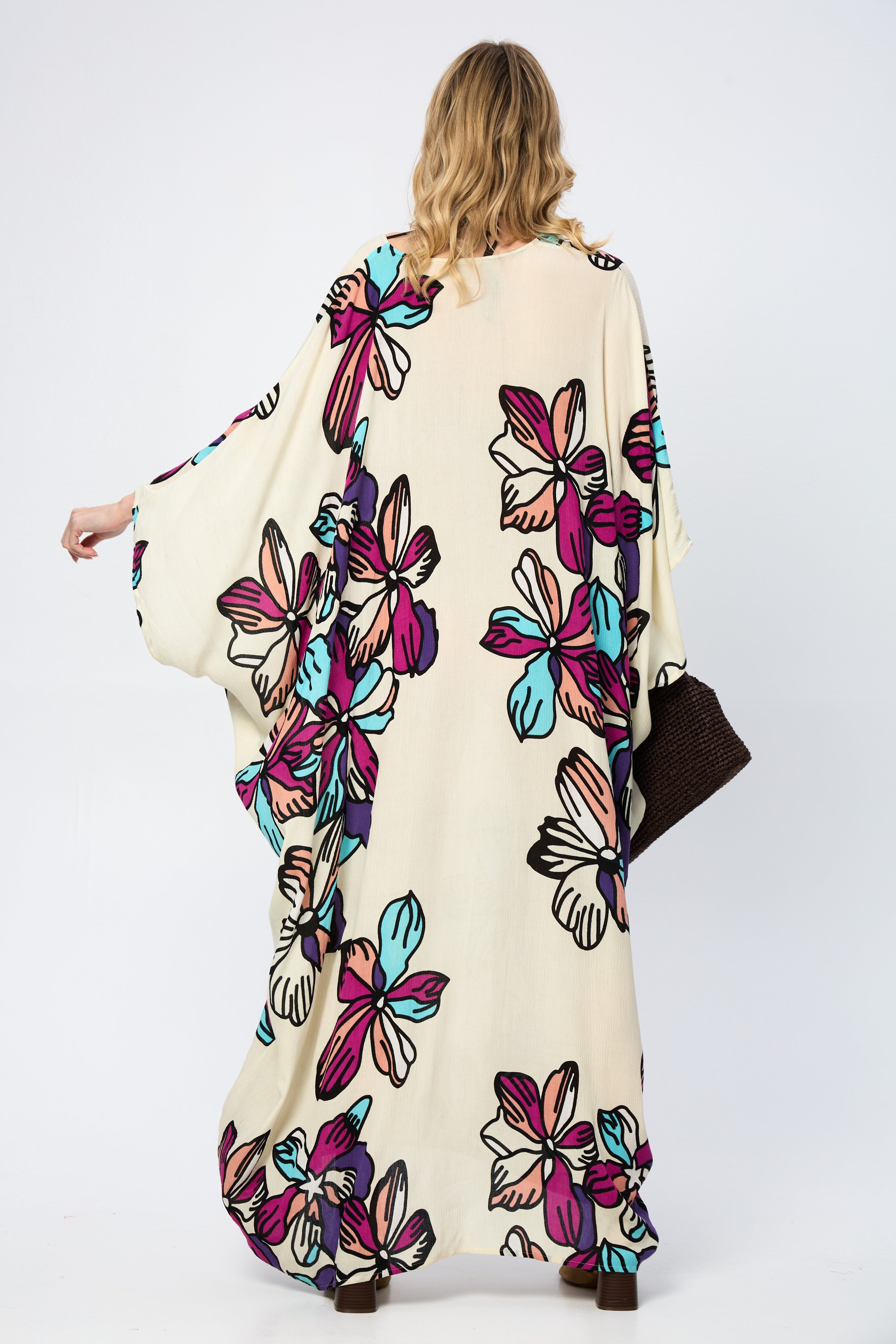 Stylish Tropical Sun Kaftan Dress - Flowy Beach Cover Up for Women | Perfect for Poolside, Vacation & Summer Outfits
