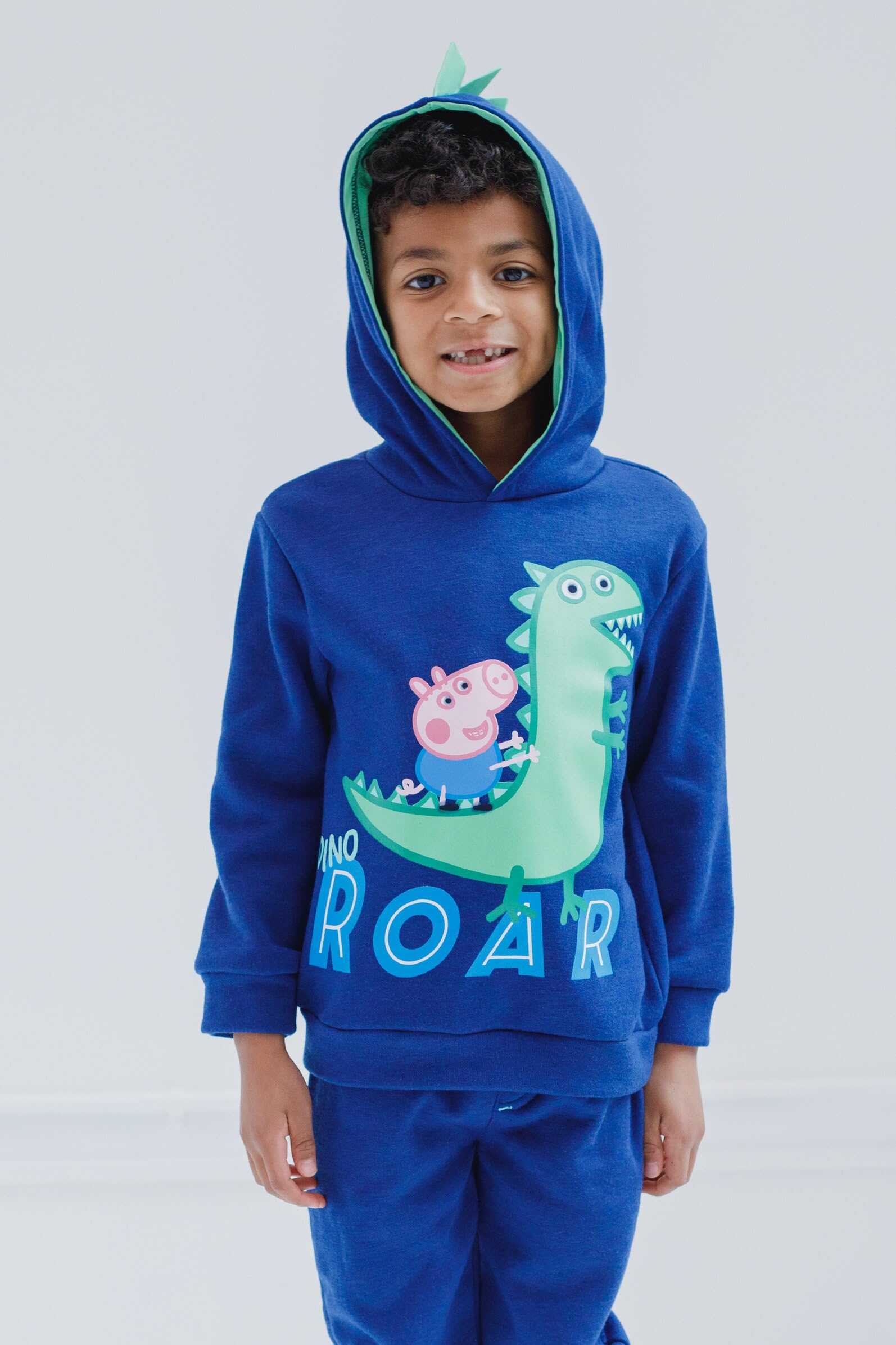 Peppa Pig George Pullover Hoodie & Jogger Pants Set for Toddlers & Kids - Soft Cotton Playwear for Boys & Girls - Perfect for Playdates, School & Family Outings