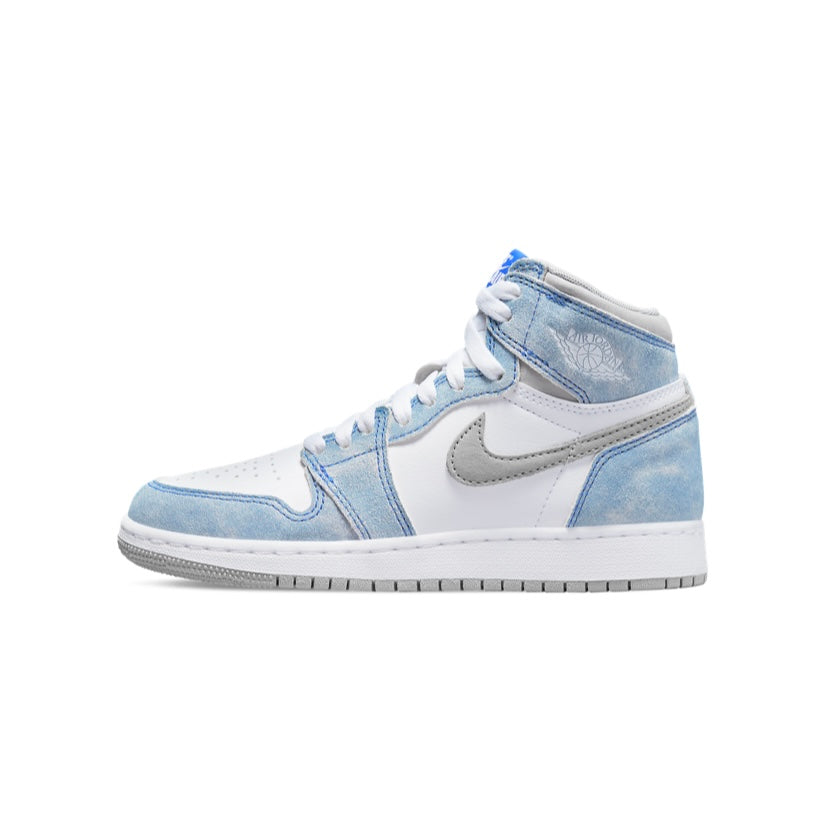 Air Jordan 1 High GS Sneakers for Women - Hyper Royal & Smoke Grey Colorway - Perfect for Basketball, Streetwear Fashion & Casual Wear