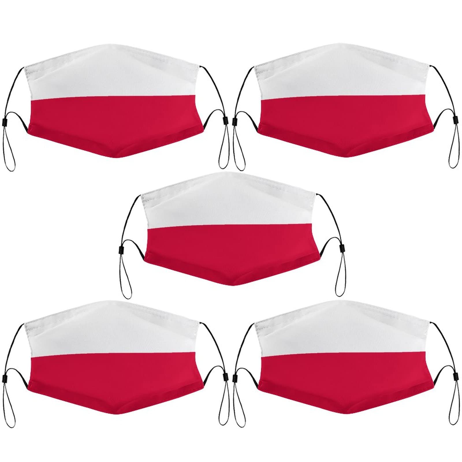 Adjustable Face Masks with Pitcairn Flag - 5 Pack Reusable for Daily Wear