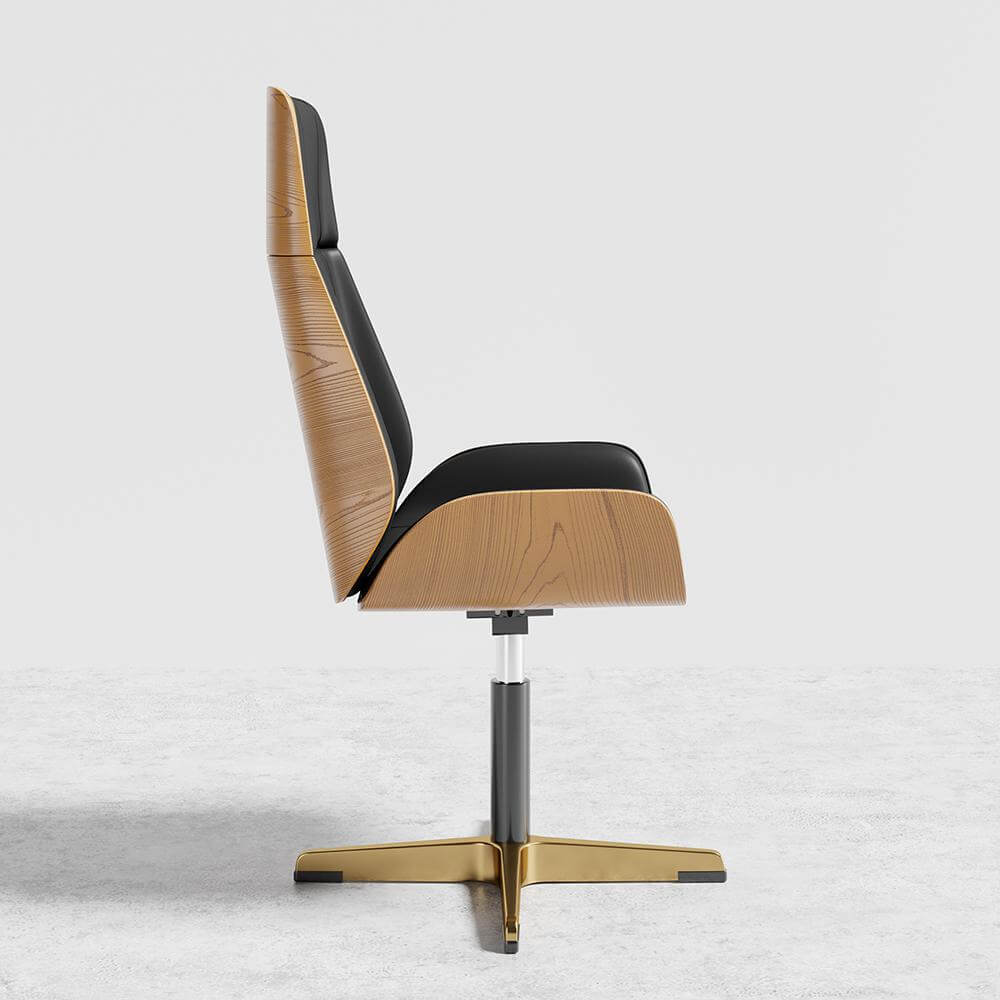 Premium Leather Modern Home Office Chair - Ergonomic High Back Executive Desk Chair with Lumbar Support - Perfect for Work, Gaming & Study