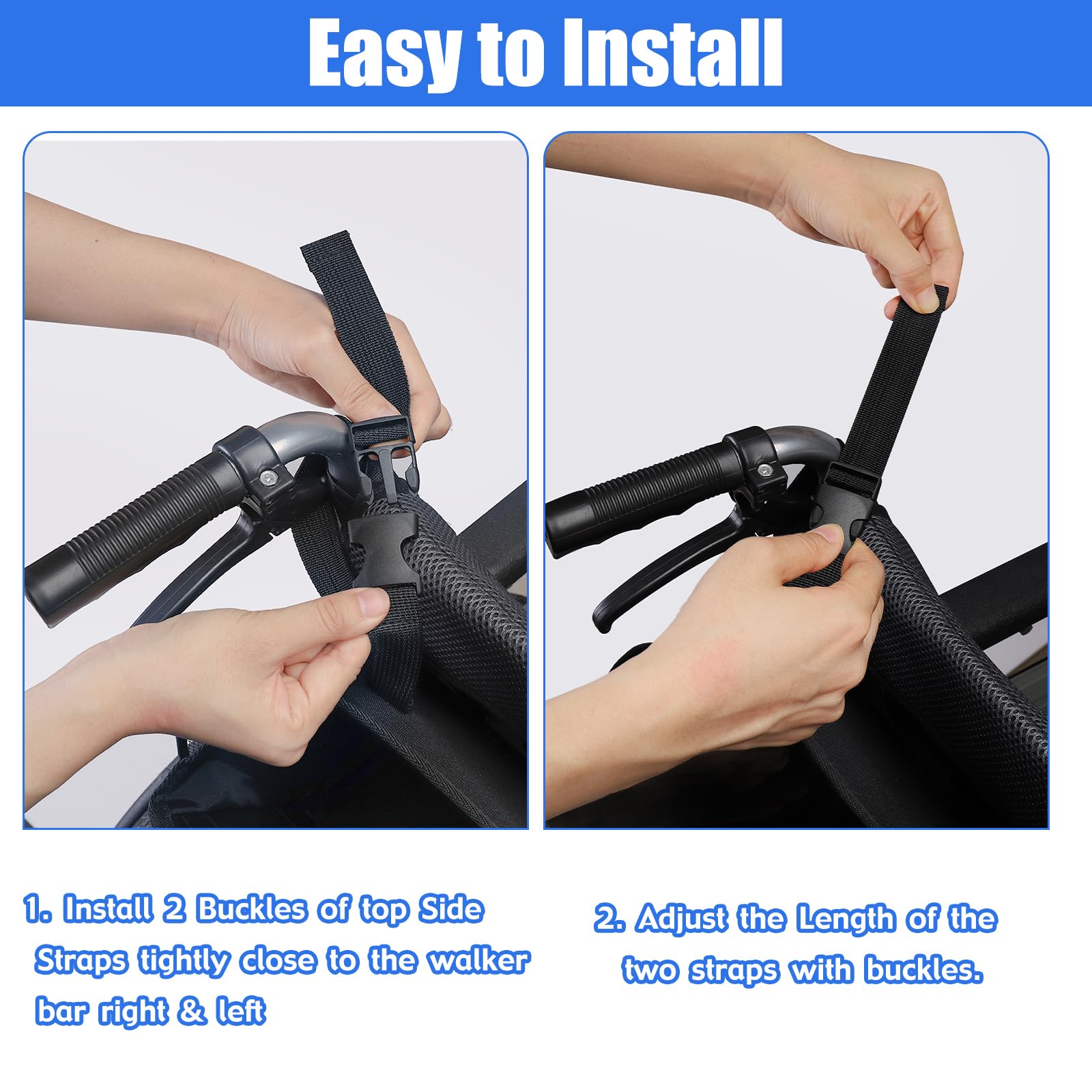 **Waterproof Wheelchair Backpack with Cup Holder & Storage Pockets - Durable Hanging Bag for Wheelchair Accessories (Black) - Perfect for Travel, Shopping & Outdoor Activities**
