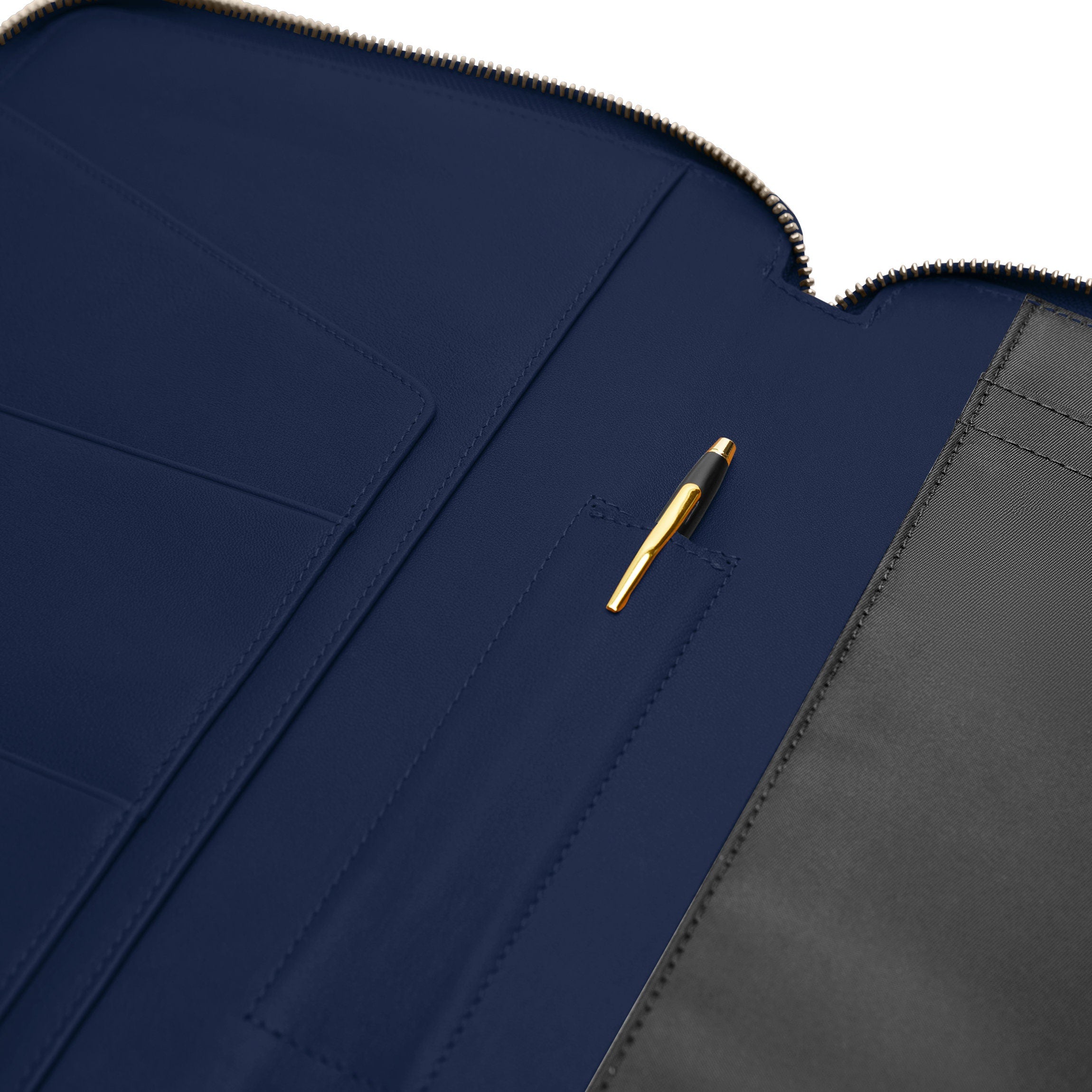 B5 Navy Blue Zippered Spiral Notebook - College Ruled Composition Journal for School, Office & Travel Note Taking