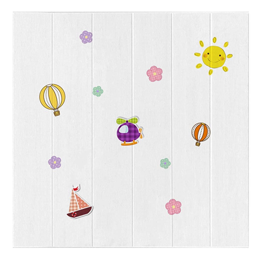 10Pcs Self Adhesive 3D Wall Tiles - XPE Foam Wall Stickers for Living Room, Bedroom & Home Office Decoration | Easy Peel & Stick Wallpaper (70x70cm, Color D) - Perfect for Kids Rooms, Nursery, and DIY Home Improvement Projects
