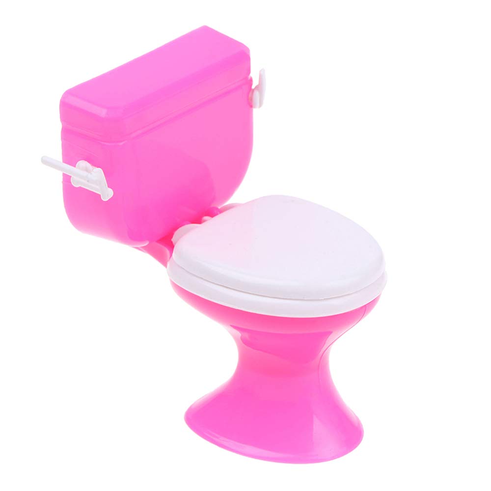 1Pcs Funny Mini Pink Toilet Cake Toppers - Bachelorette Party Decorations, Birthday Cake Decor, Novelty Bathroom Theme Party Supplies for Wedding Showers & Adult Celebrations