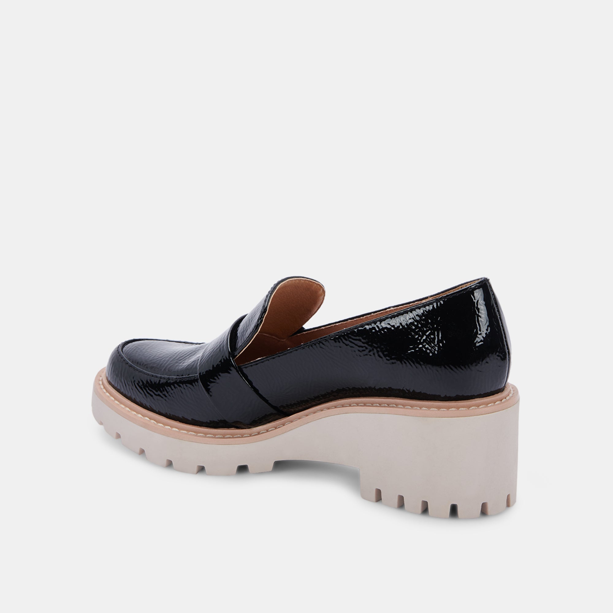 Stylish HENRI Patent Leather Loafers for Women - Black STELLA Collection by re:vita | Perfect for Office, Casual Wear & Special Occasions