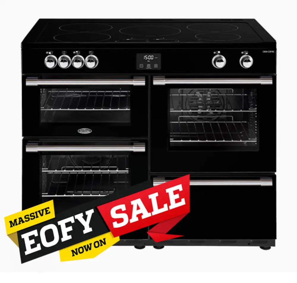 Belling BCC1100IB CookCentre Deluxe 110cm Induction Range Cooker - Premium Electric Stove for Modern Kitchens | Fast Heating & Energy Efficient | Perfect for Home Cooking & Entertaining