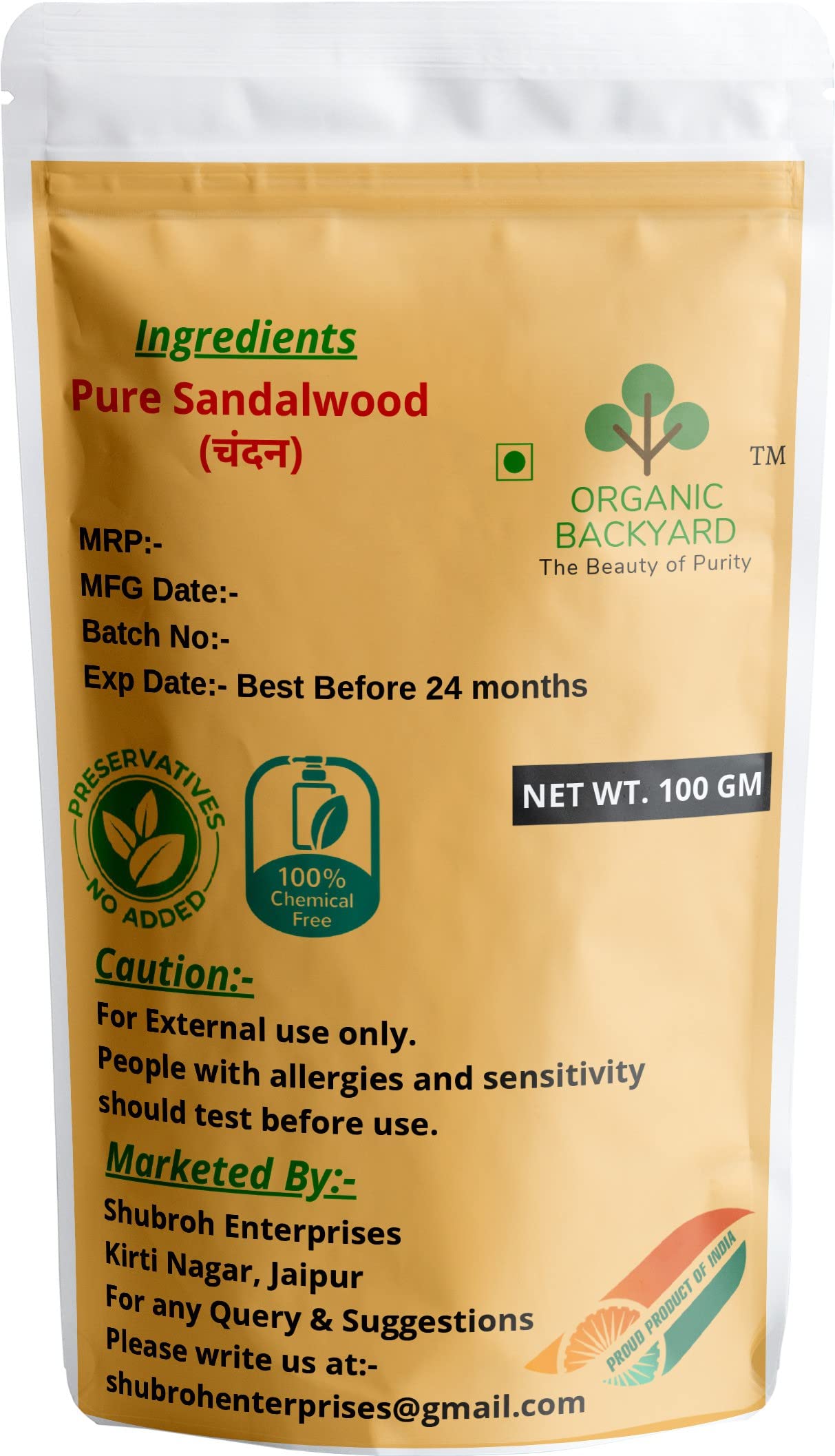 100% Natural Organic Sandalwood Powder for Face Care & Skin Benefits | DIY Beauty, Ayurvedic Skincare, Spa Treatments