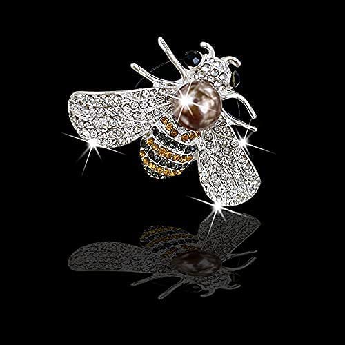 Bling Bee Air Vent Clips - 4 Pack Crystal Bee Car Air Fresheners & Diffusers - Rhinestone Car Decor for Women - Elegant Interior Accessories + Free Sunflower Mask Hook - Perfect for Cars, Office & Gifts