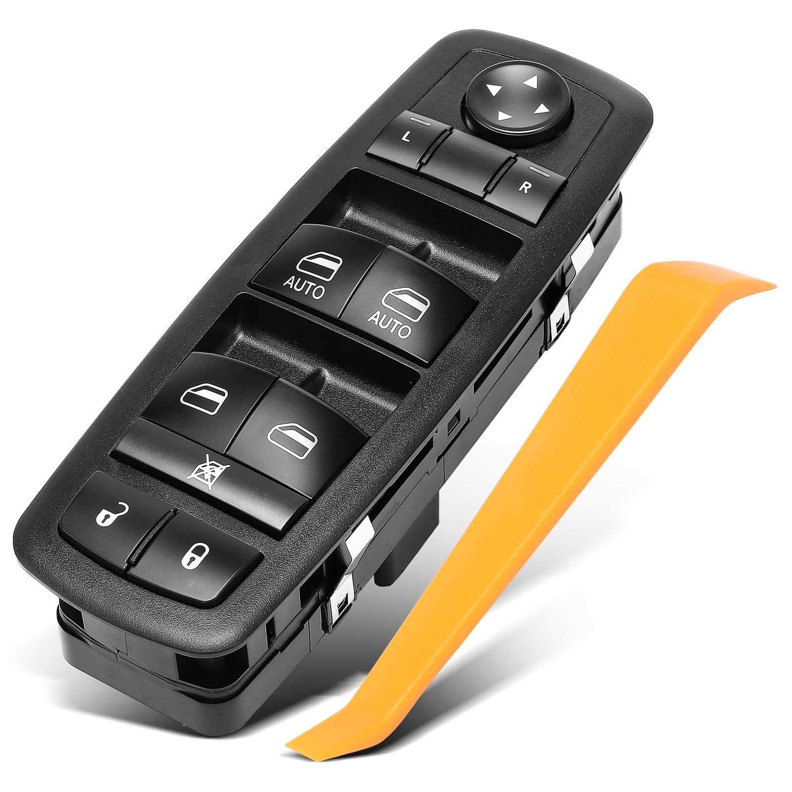 YHTAUTO Master Power Window Switch Driver Side Replacement for 2009-2012 Dodge Ram 1500 2500 3500 Trucks - 3+9 Pins, No Power Folding Mirrors, Dual Auto Up/Down Window Control - Perfect for DIY Auto Repairs & Window Mechanism Upgrades