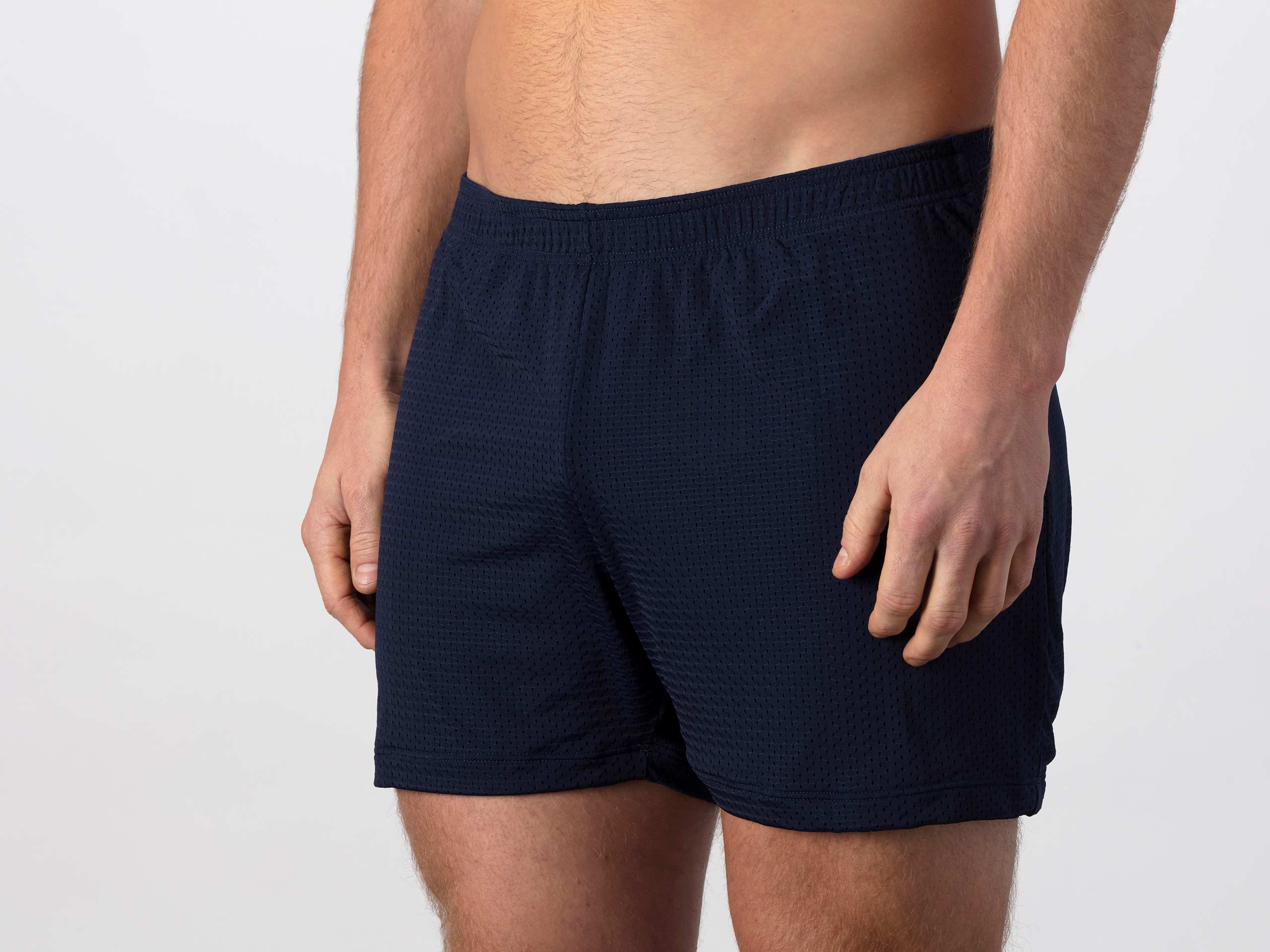 4-Pack Men's Lounge Shorts - Soft & Comfortable Navy Blue Sleep Shorts for Relaxing at Home, Lounging, or Sleeping