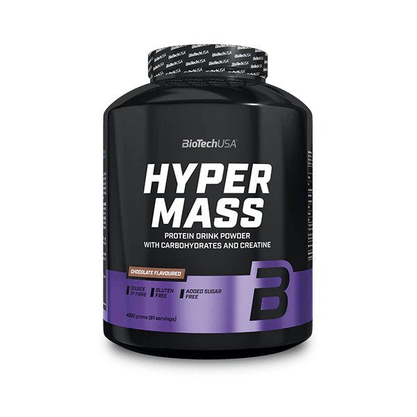 BioTechUSA Hyper Mass Gainer Protein Powder - Salted Caramel Flavor 4000g (8.8 lbs) for Muscle Growth & Weight Gain - Post Workout Recovery Shake for Bodybuilders & Athletes