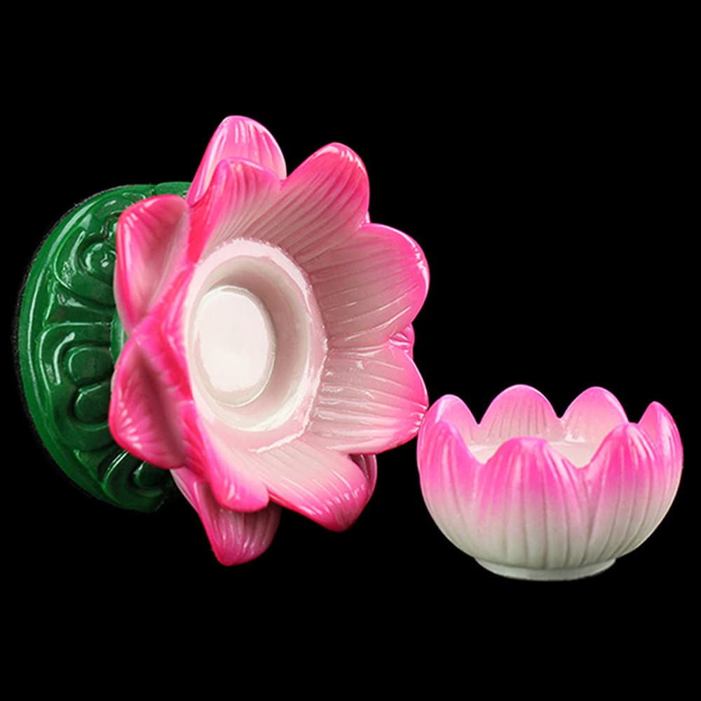 Lotus Candle Holder - Buddhist Butter Lamp for Temples, Meditation & Home Decor - Elegant Candlestick for Spiritual Ceremonies, Yoga & Relaxation