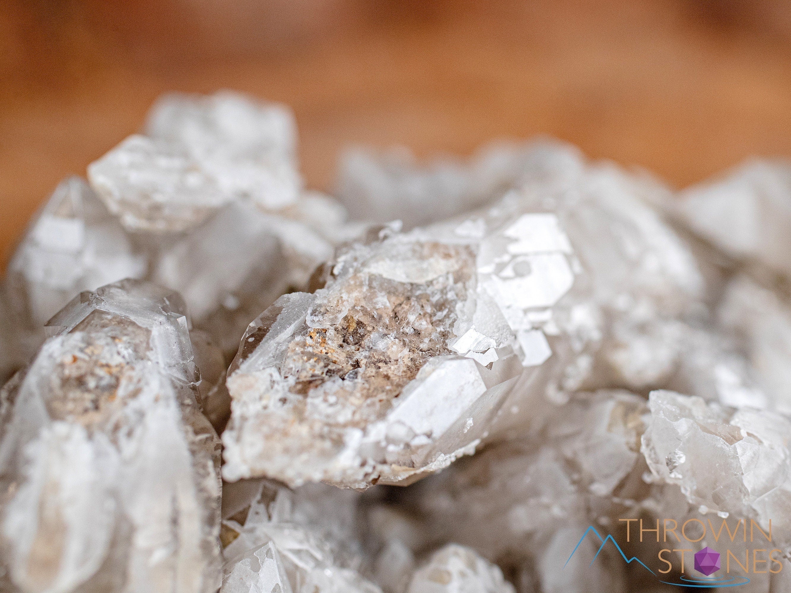 Natural QUARTZ Raw Crystal Cluster with SIDERITE - Healing Stones for Home Decor, Housewarming Gift, Meditation & Spiritual Healing (46698)