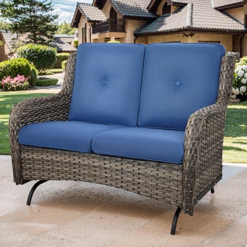 Grey Wicker|blue Cushions