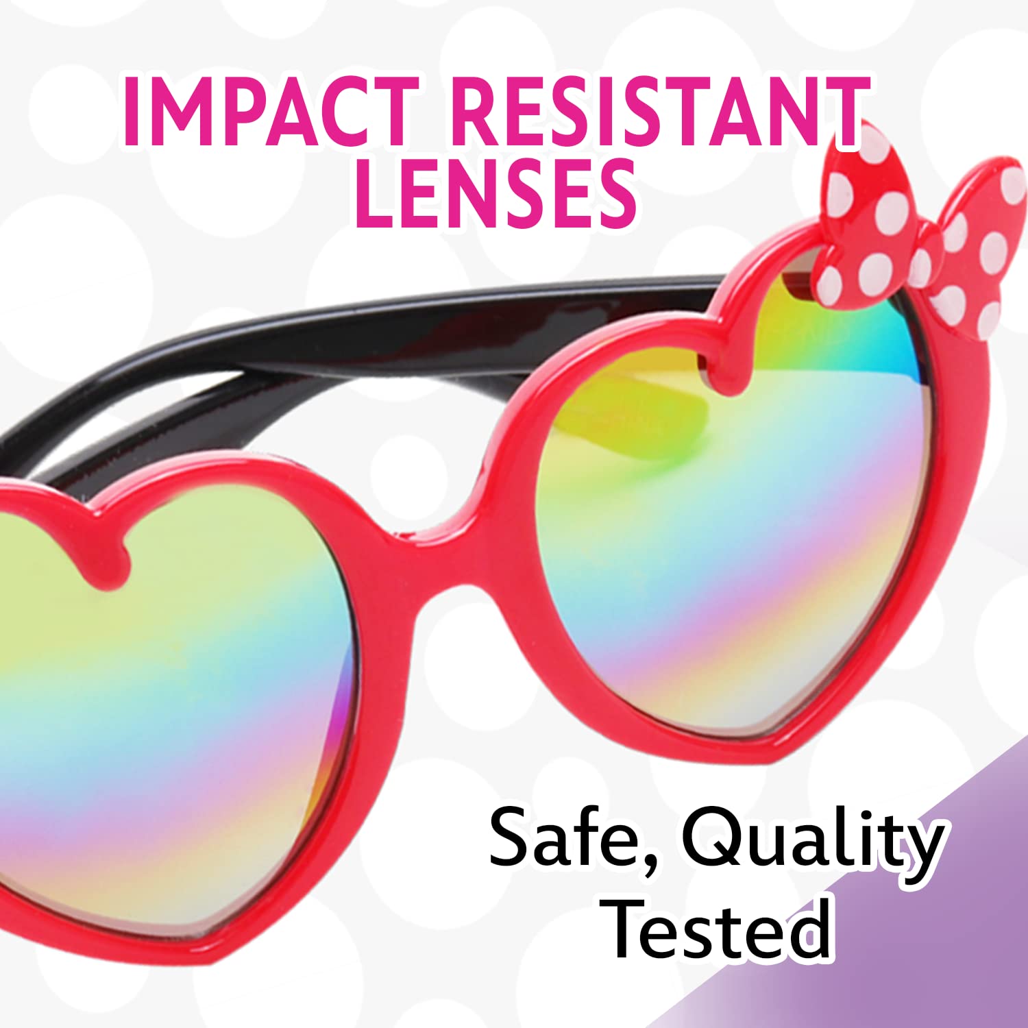 Minnie Mouse Sunglasses for Toddler Girls with Soft Case - UV Protection Disney Sunglasses for Kids - Perfect for Disney World Trips, Beach Outings & Summer Vacation Accessories