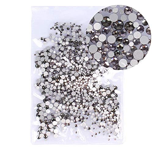 Random Nail Rhinestones 100PCS - 3D Manicure Art for Nail Decoration & Jewelry (Blackdiamond Mix14) - Perfect for DIY Nail Designs