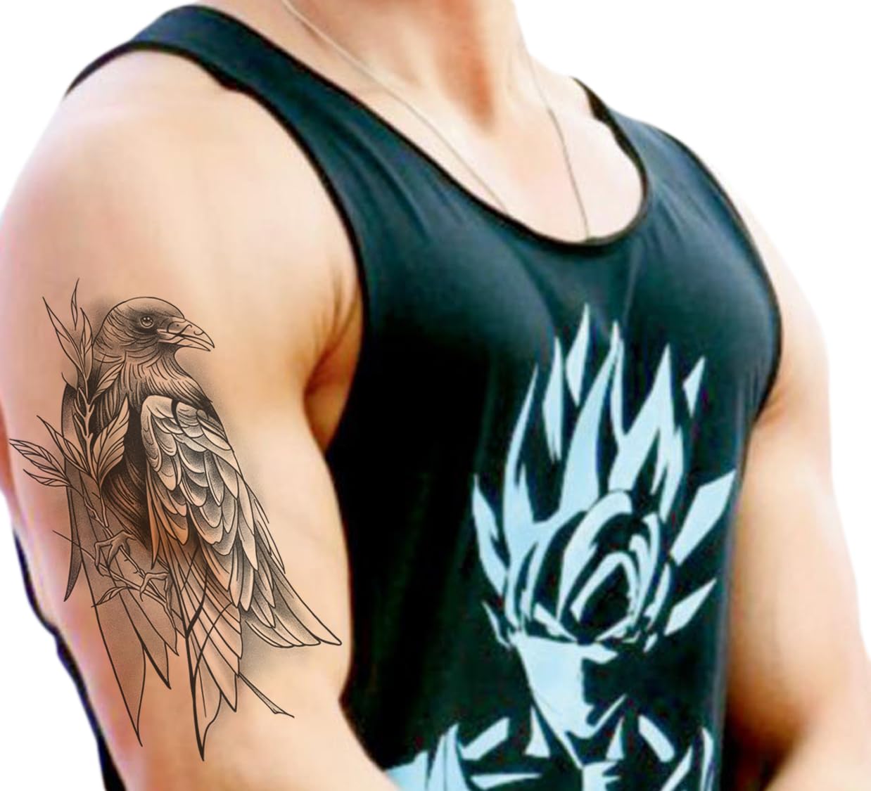 Waterproof Temporary Tattoo Stickers for Men & Women - 3D Realistic Flowers, Butterflies, Stars, Angels, Wolves & Armband Designs (21X15cm) | Perfect for Parties, Halloween Costumes & Fashion Accessories