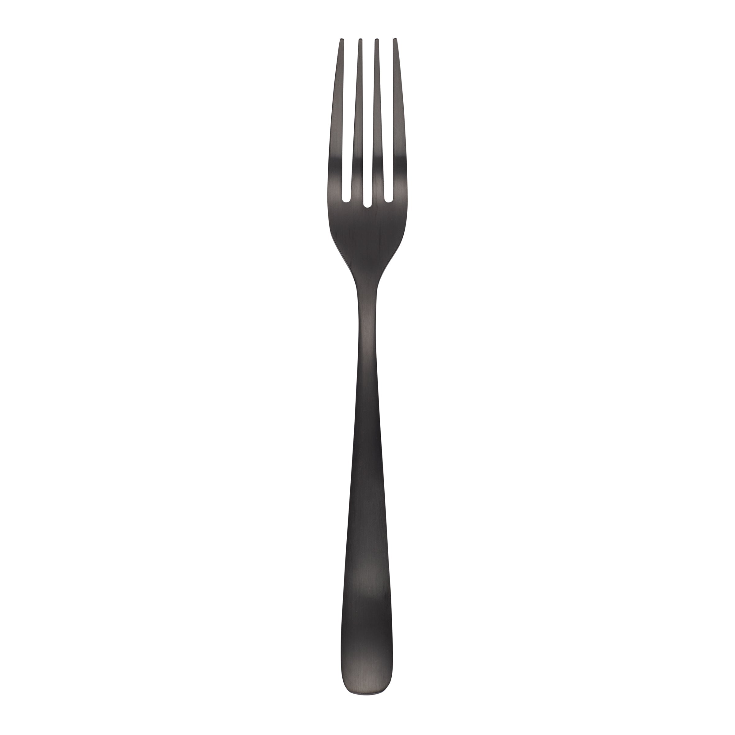 Bourne Black Satin Dinner Fork Set - Elegant Stainless Steel Flatware for Fine Dining, Restaurants & Formal Events - 12-Piece Cutlery Collection