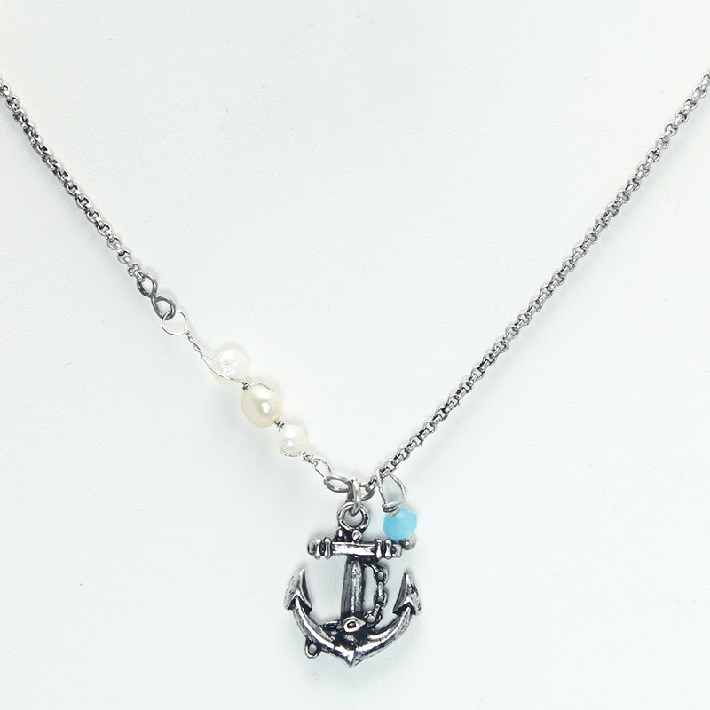 Elegant Anchor Pearl Necklace Set for Women - Perfect for Weddings, Parties & Everyday Wear