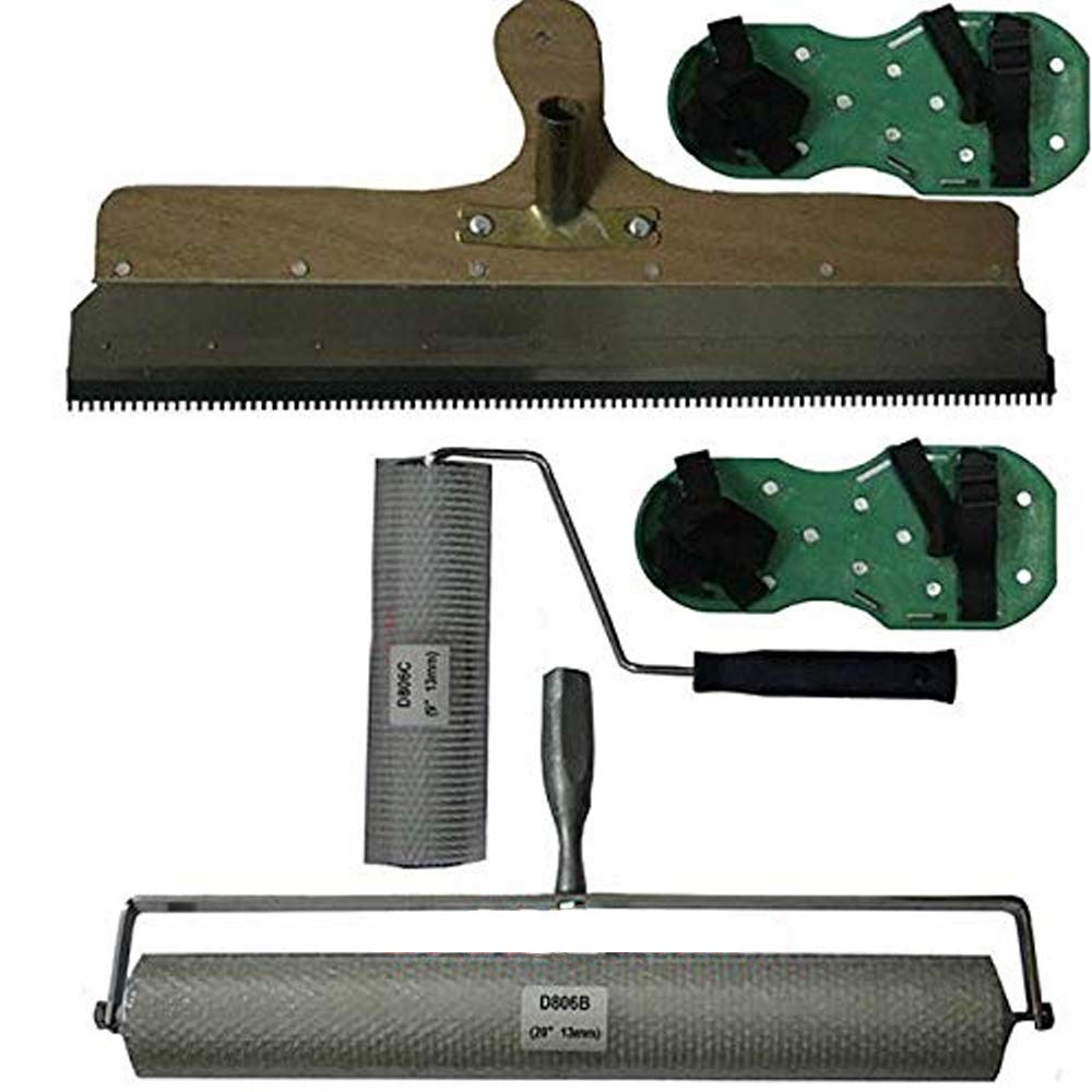 **Epoxy Floor Paint Roller Blade Spike Rake - Professional Self-Leveling Cement & Epoxy Flooring Tool Kit - Bubble Remover for Smooth Finishes - Perfect for Garage, Basement & Concrete Floors**