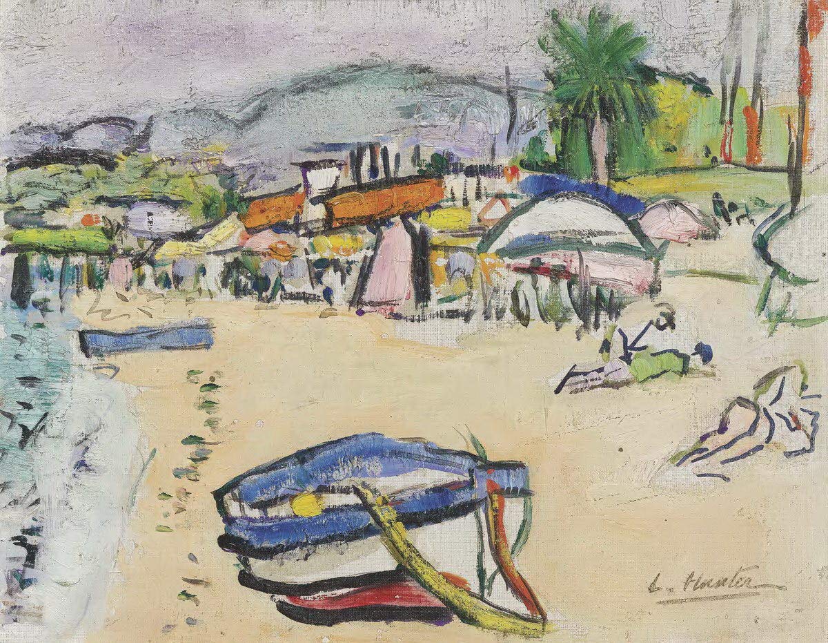 George Leslie Hunter Giclee Print - Famous 'On The Beach South of France' Painting Reproduction - Fine Art Poster for Wall Decor | Vintage Coastal Art for Living Room, Bedroom & Office
