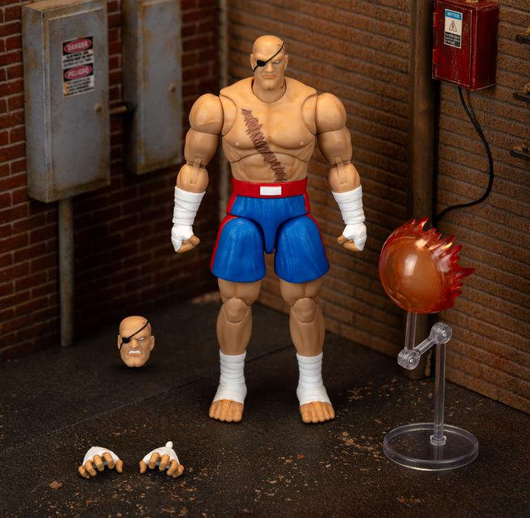 Jada Toys 1/12 Scale 6-Inch Ultra Street Fighter II Action Figure - Sagat Collectible for Gamers & Fans | Perfect for Display, Cosplay & Fighting Game Enthusiasts