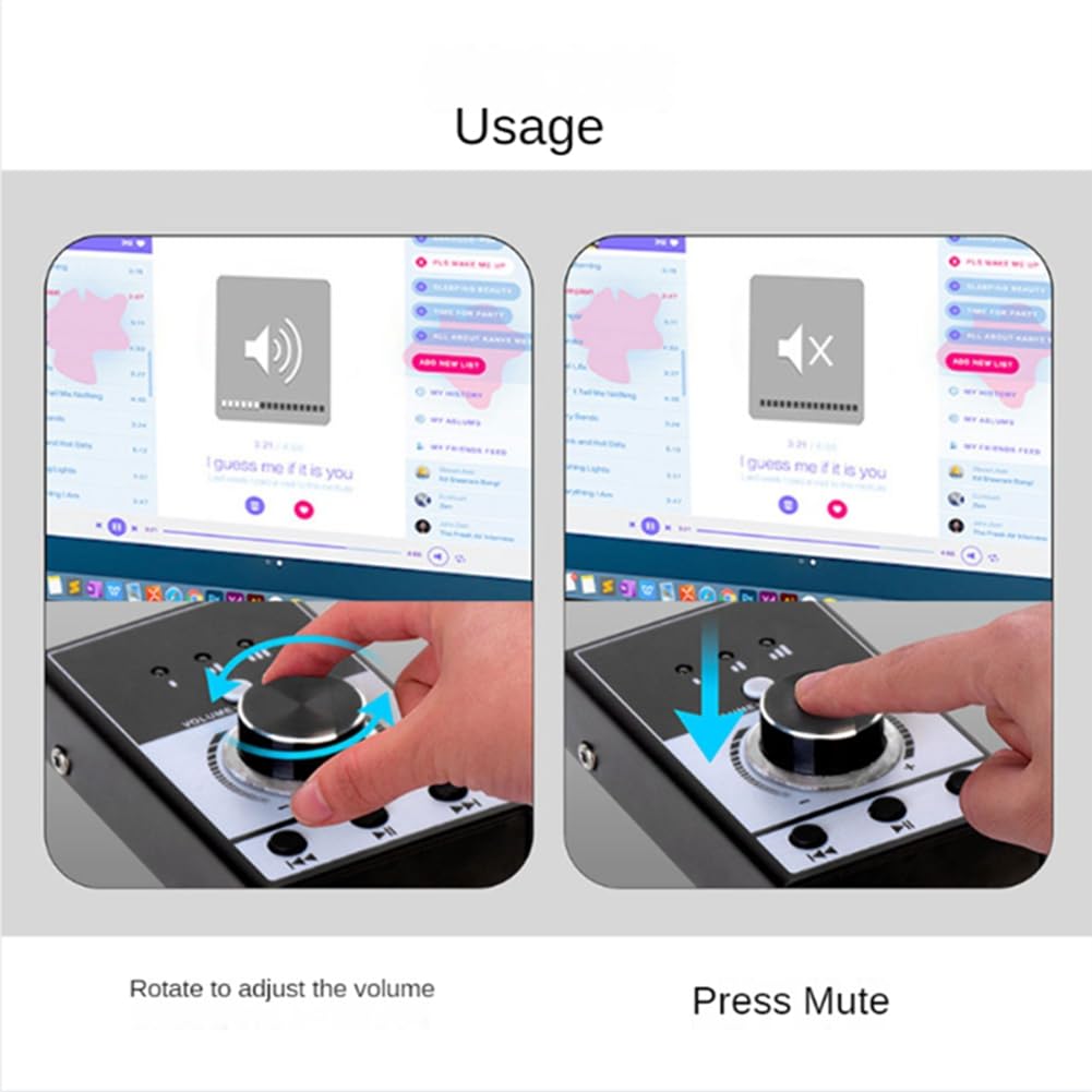 USB External Sound Card - Volume Control for PC & Mobile Recording