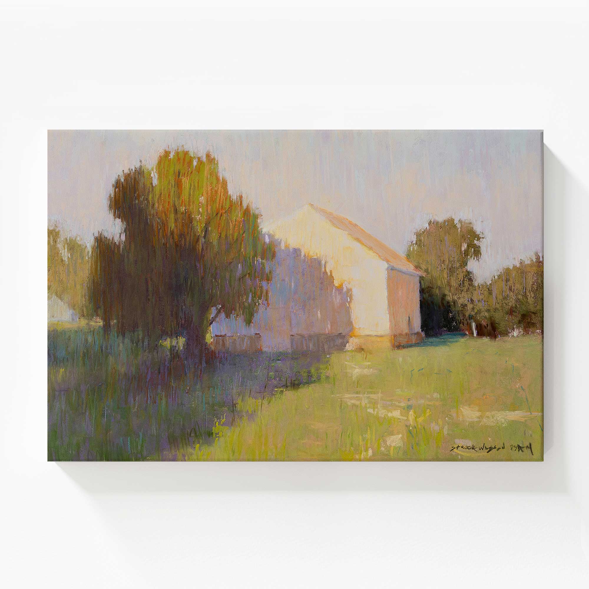 Dawn's Rustic Awakening - Large Canvas Wall Art Print for Living Room, Bedroom & Office Decor | Nature Landscape Painting | Home & Interior Design