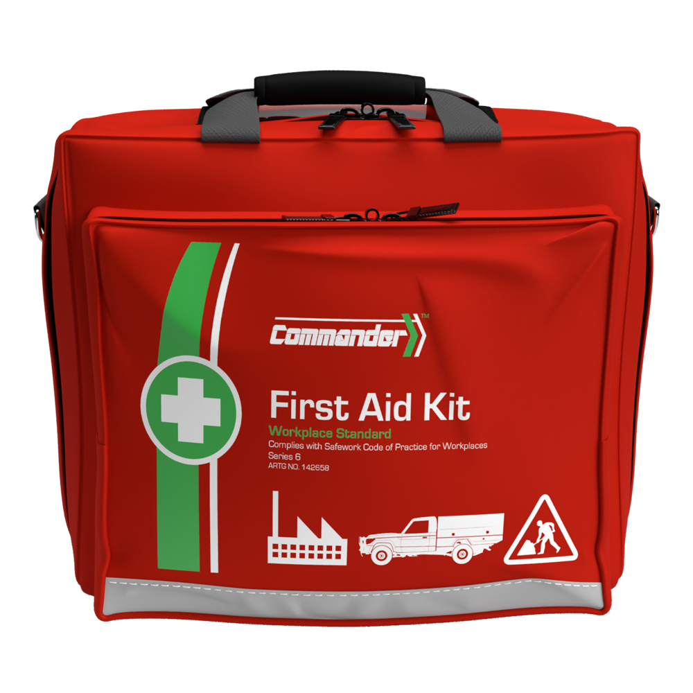 COMMANDER 6 Series Softpack Versatile First Aid Kit - 34 x 36 x 23cm Compact Size for Home, Car, Camping & Emergency Preparedness