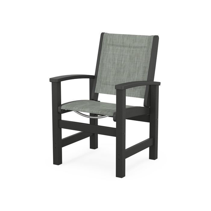 POLYWOOD Coastal Dining Chair - Weather-Resistant Outdoor Furniture, All-Weather Adirondack Chair for Patio, Deck, Garden & Poolside - Perfect for Backyard, Beach House & Waterfront Dining