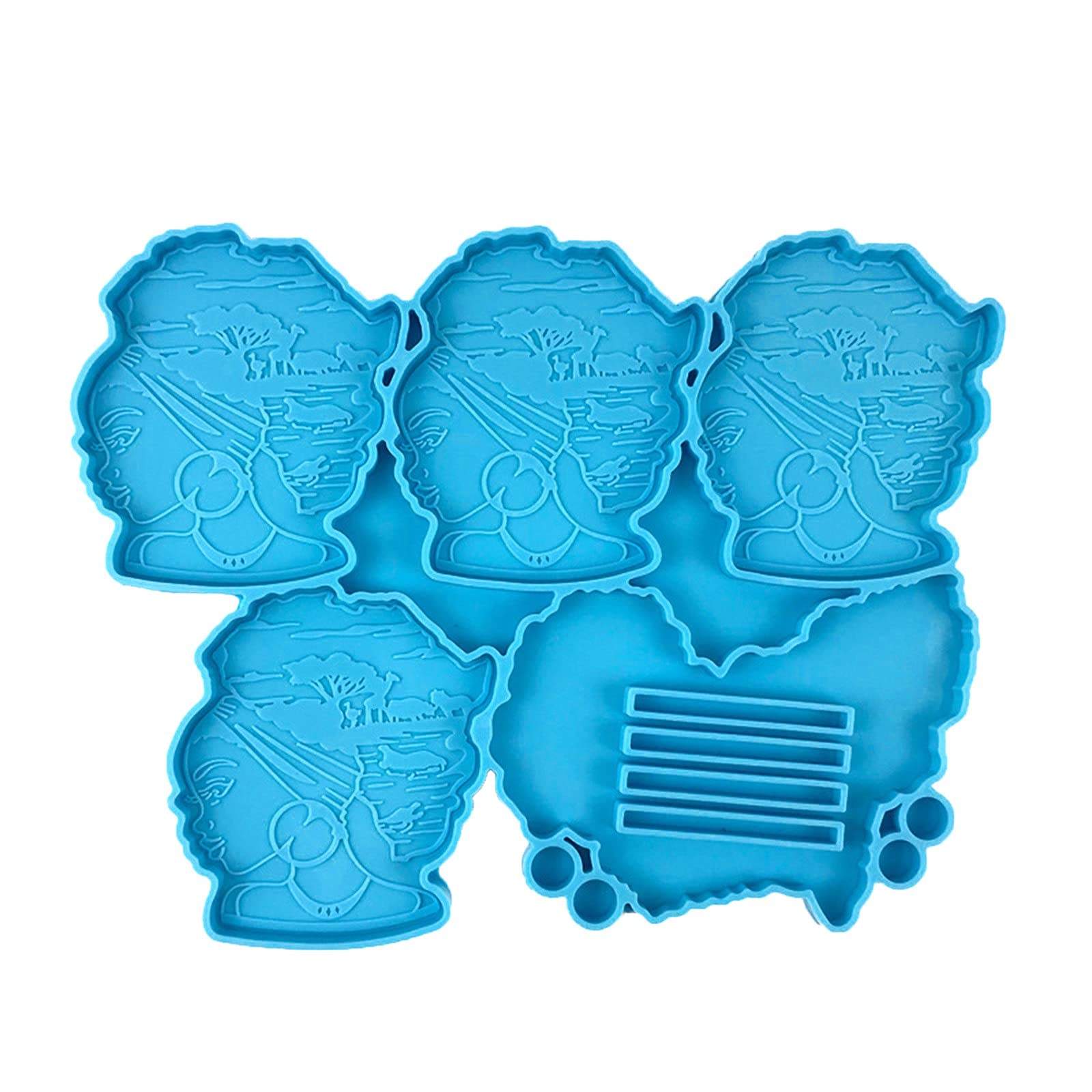 Epoxy Resin Mold Silicone Tray for DIY Crafts - Head Shape Storage Container for Dried Flowers, Jewelry Making & Home Decor (Size A) - Perfect for Resin Art, Candle Making & Creative Gift Projects