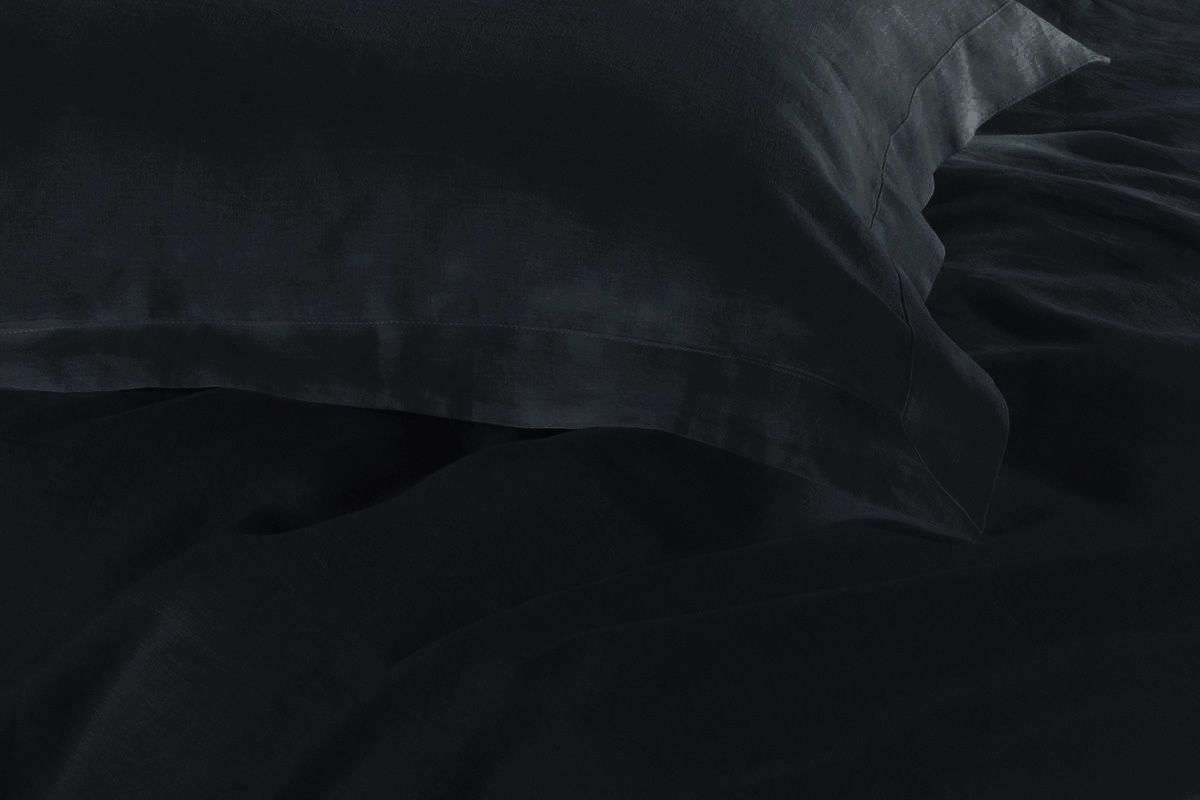 1000TC Luxury Queen Size Black Duvet Cover Set - Soft & Breathable Bedding for Master Bedroom, Guest Room & Hotel Use