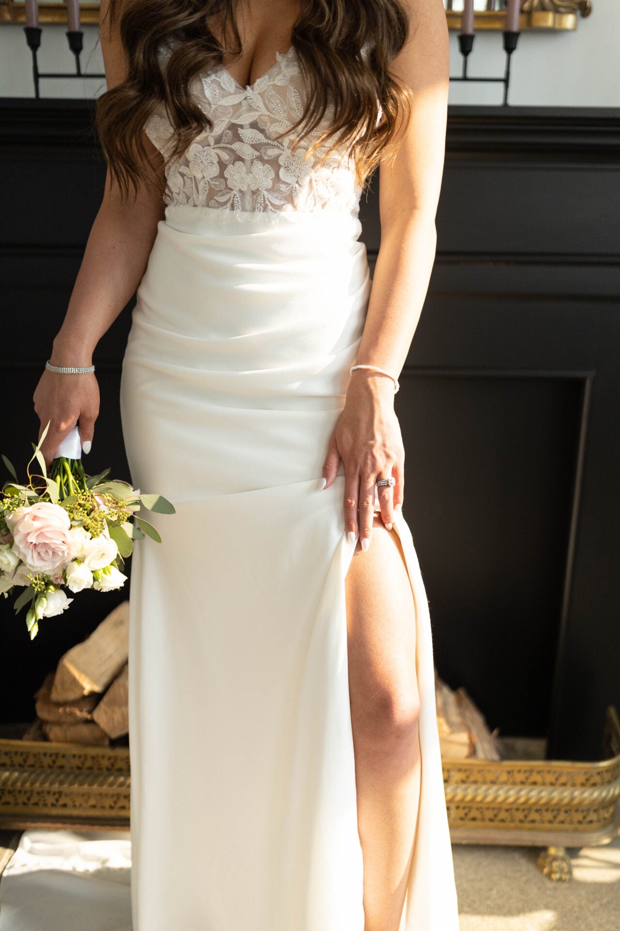 Aubrie Stella York Wedding Dress – Elegant Lace Bridal Gown for Church Ceremony & Romantic Outdoor Weddings