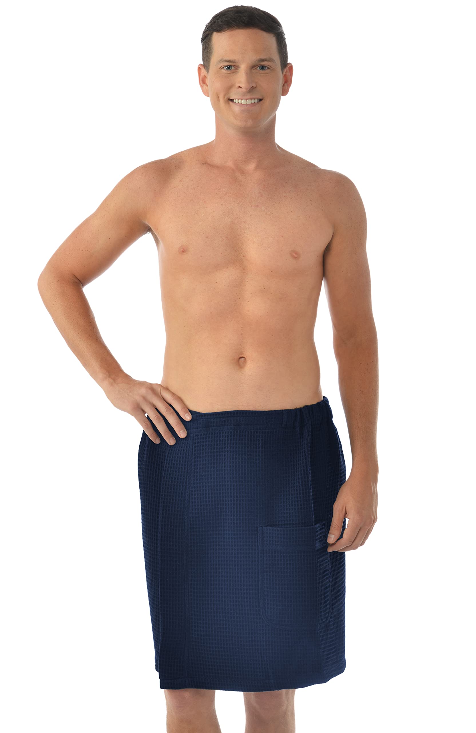 Men's Sauna Waffle Wrap - Ultra Absorbent Gym, Spa, Bath & Shower Towel Wrap - Perfect for Post-Workout, Relaxation & Self-Care