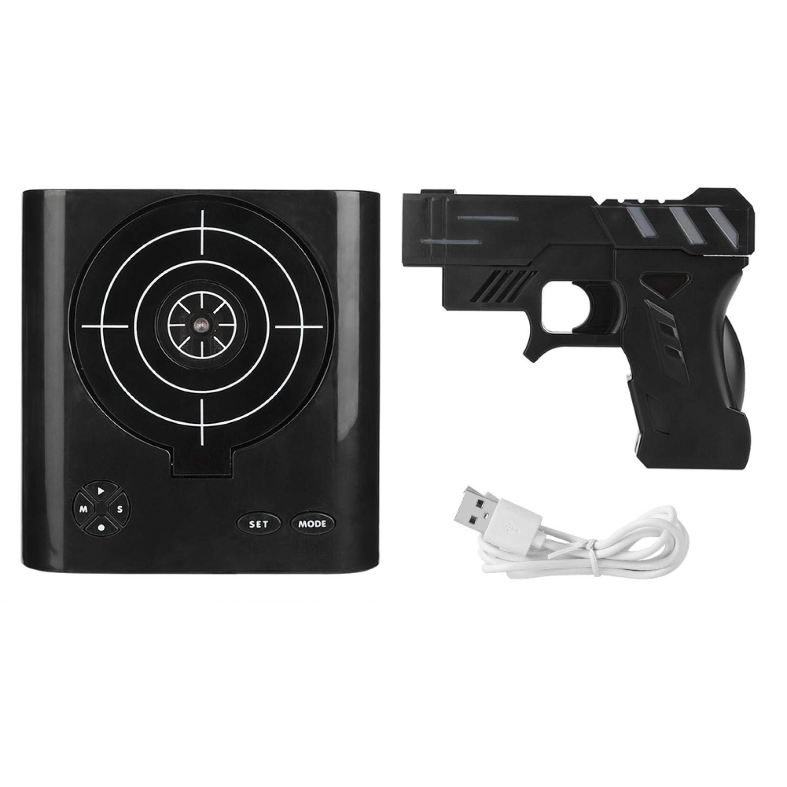 Target Alarm Clock - Modern Shooting Design, Easy to Use Digital Alarm Clock for Bedroom & Home Decor (Black) | Perfect for Teens, Adults & Office Use