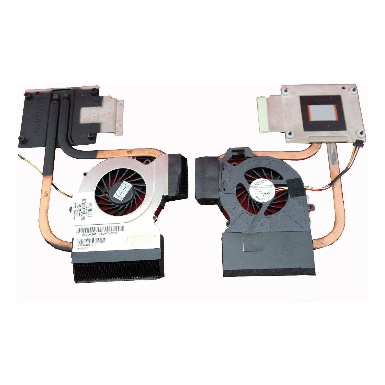 Original HP DV6 6000 DV6 6100 DV7 6000 Laptop CPU Cooling Fan with Heatsink Replacement Part 666526-001 - Compatible with HP Pavilion & Envy Series for Gaming & Office Use